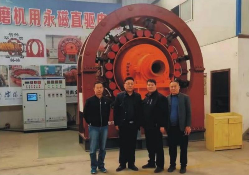 山東淄博電機有限公司參觀河（hé）南香蕉视频app在线下载機電設備有限公司永磁直驅球磨機